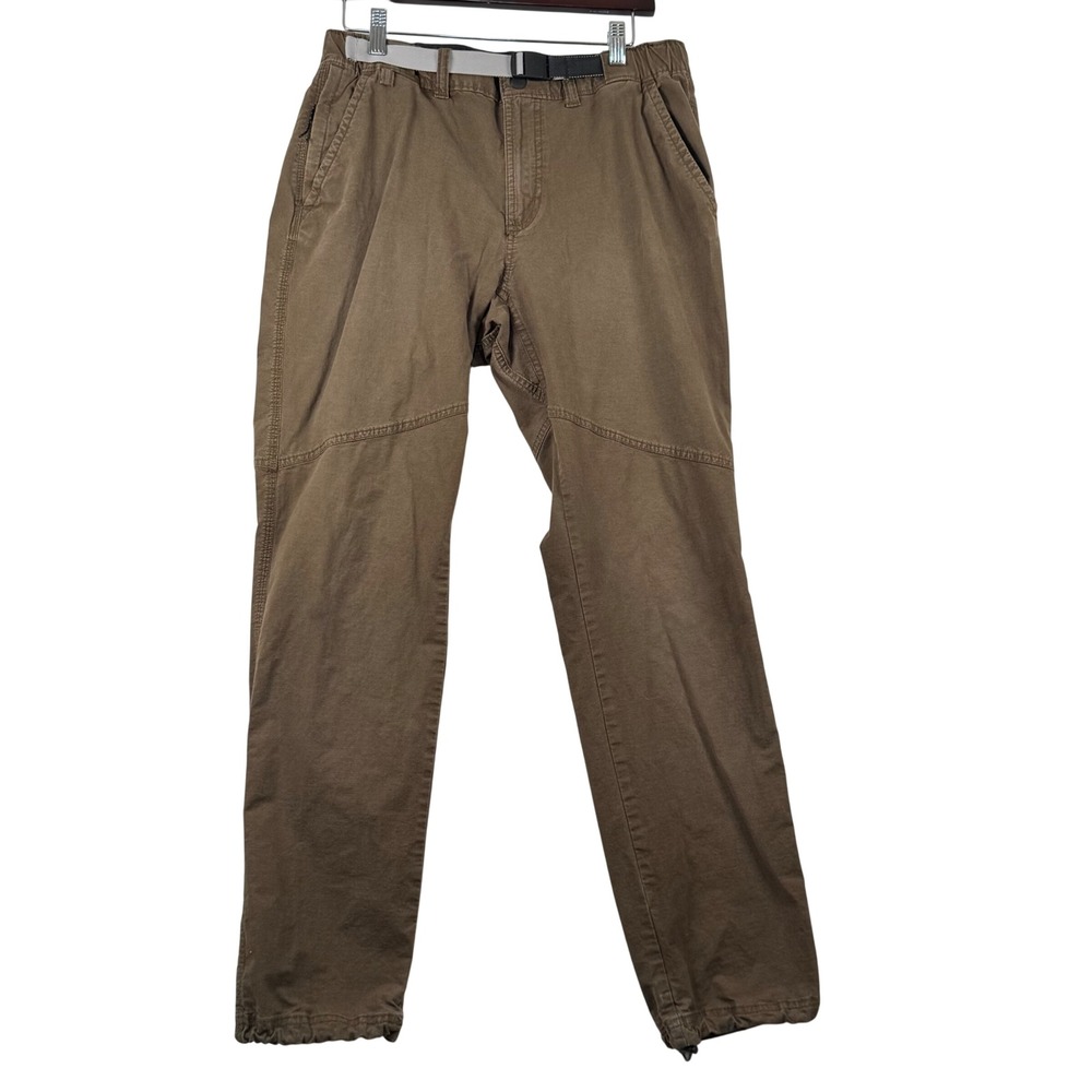 Columbia Wallowa Mens‎ 32W Belted Pants Brown Ripstop Straight Fit Gorp Tactical